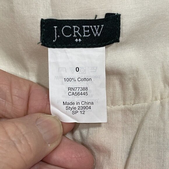 J. Crew Women's A-Line Cotton Skirt Size 0 Multicolor Pockets‎ Knee Length Lined - Picture 4 of 8